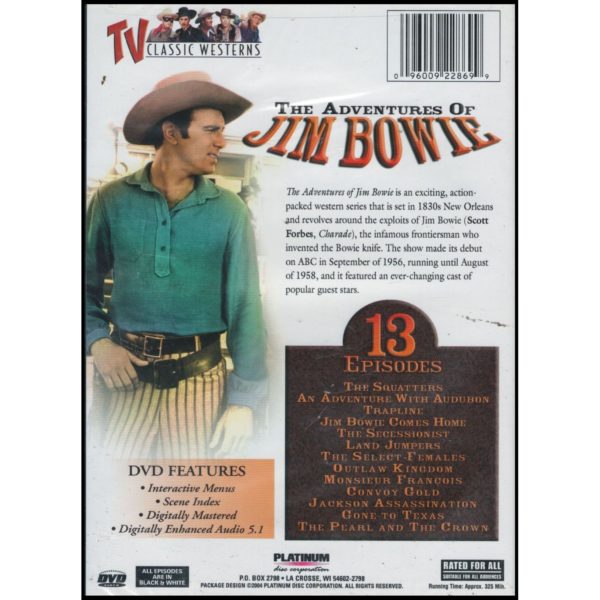 The Adventures of Jim Bowie (13 Episodes) (DVD)