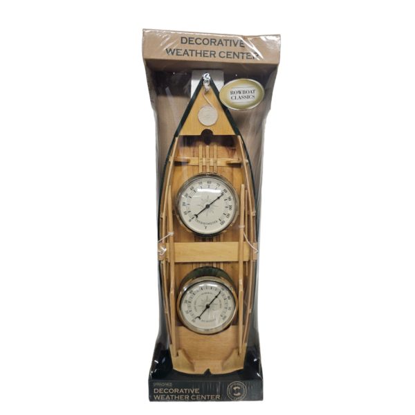 Vintage 2001 Springfield Weather Thermometer/Humidity Rowboat Nautical Wall Decor