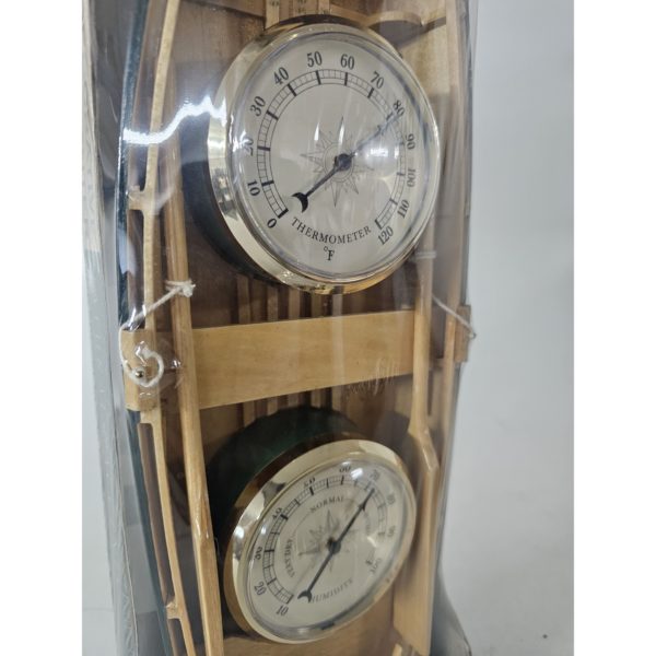 Vintage 2001 Springfield Weather Thermometer/Humidity Rowboat Nautical Wall Decor