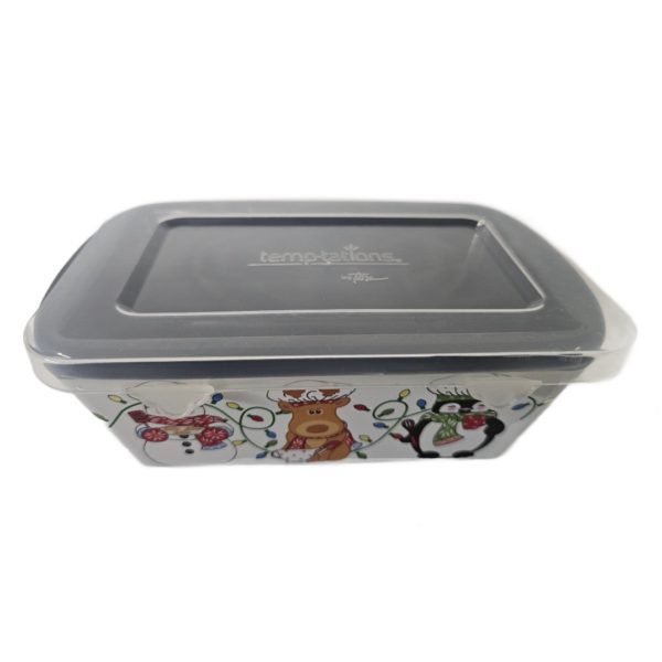 Temptations by Tara Whimsical Chef Friends Mini Loaf Pan Holiday Bakeware 12 oz (Black)