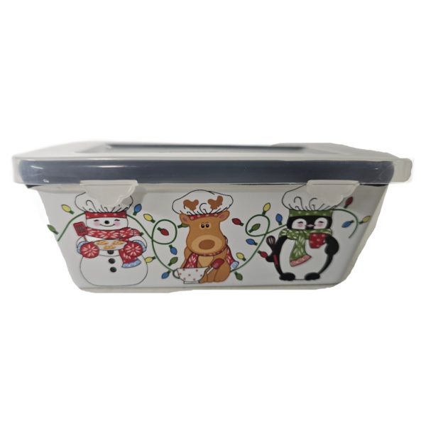 Temptations by Tara Whimsical Chef Friends Mini Loaf Pan Holiday Bakeware 12 oz (Black)