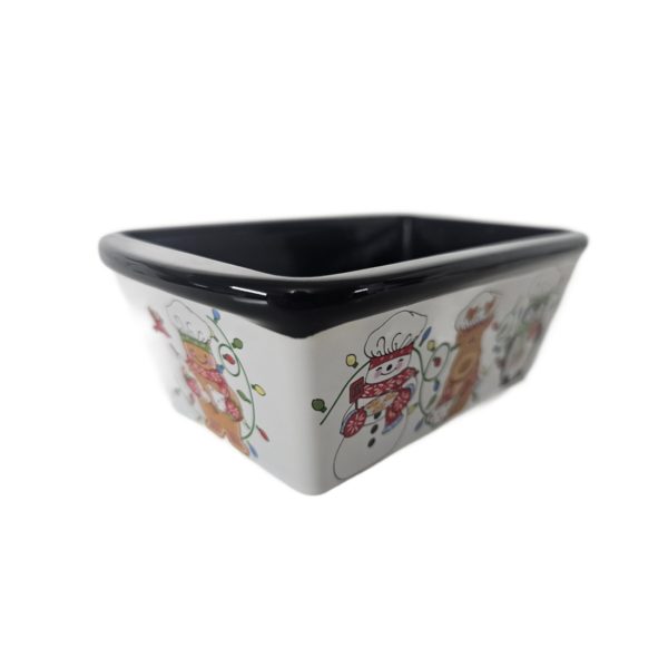 Temptations by Tara Whimsical Chef Friends Mini Loaf Pan Holiday Bakeware 12 oz (Black)