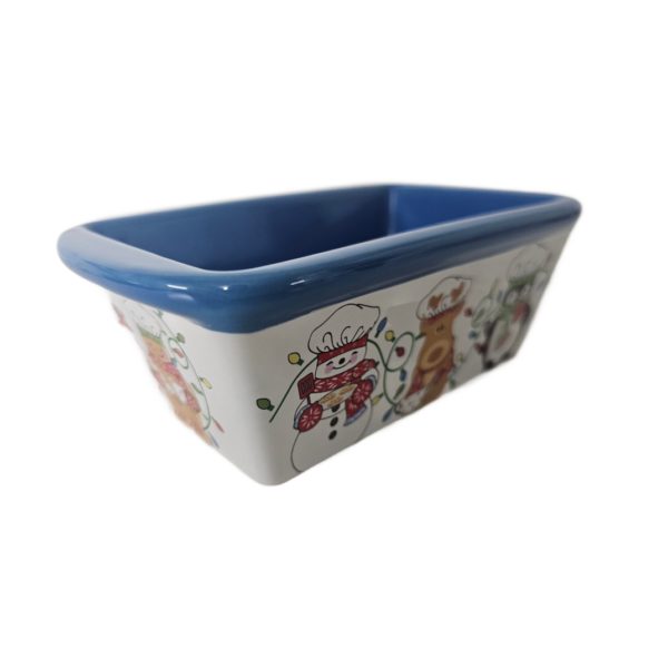 Temptations by Tara Whimsical Chef Friends Mini Loaf Pan Holiday Bakeware 12 oz (Blue)