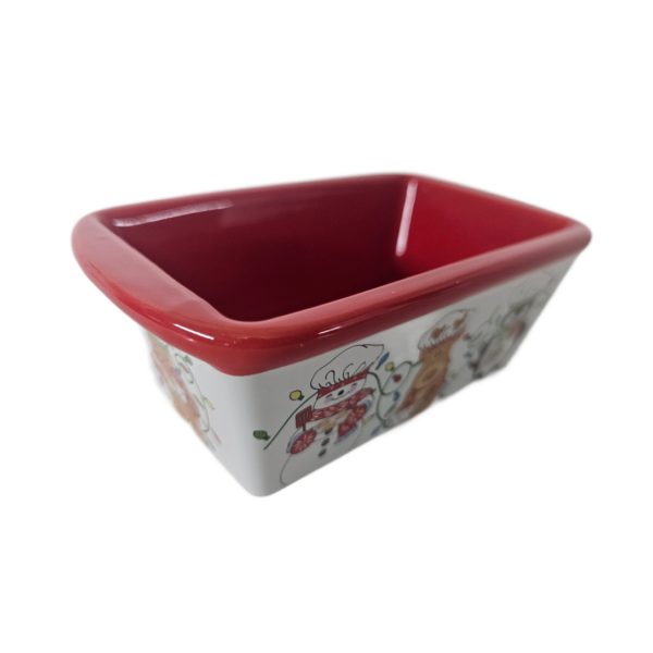Temptations by Tara Whimsical Chef Friends Mini Loaf Pan Holiday Bakeware 12 oz (Red)