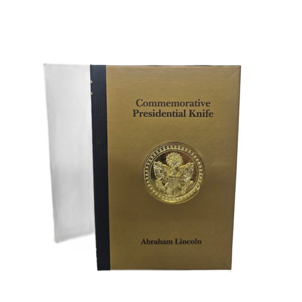 Abraham Lincoln Commemorative Presidential Pocket Knife In Collectors Box w/ Gettysburg Address
