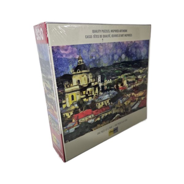 Condord Puzzle Co "Top View of Old City" 500 Piece Puzzle Van Gogh Style Art