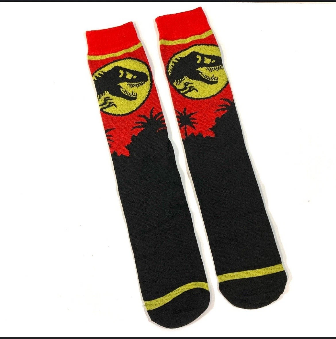 JURASSIC PARK Men's Crew Socks Jurassic World Rebirth Vintage Look Size 8-12