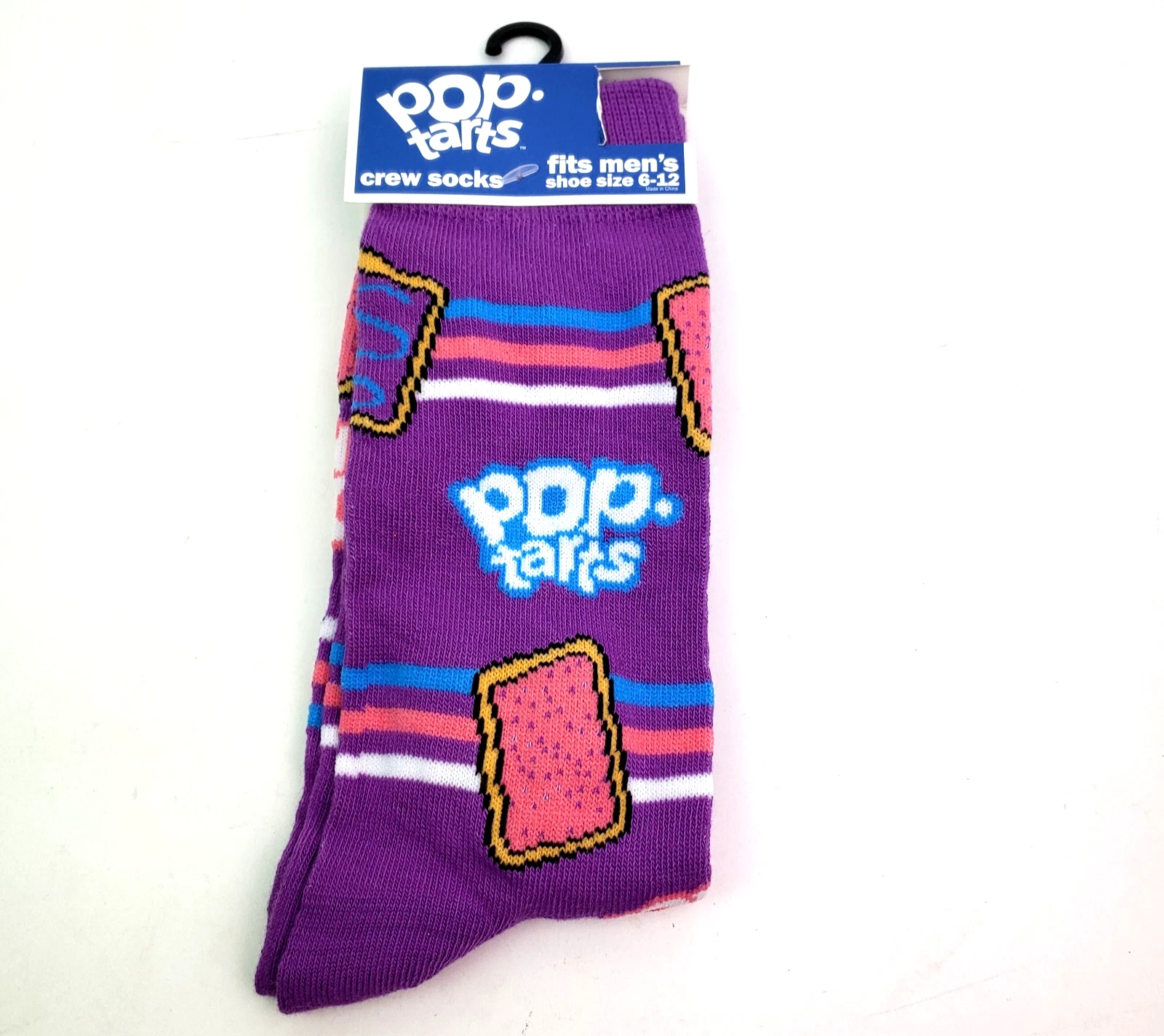 Pop Tart Men's Novelty Crew Socks Size 6-12
