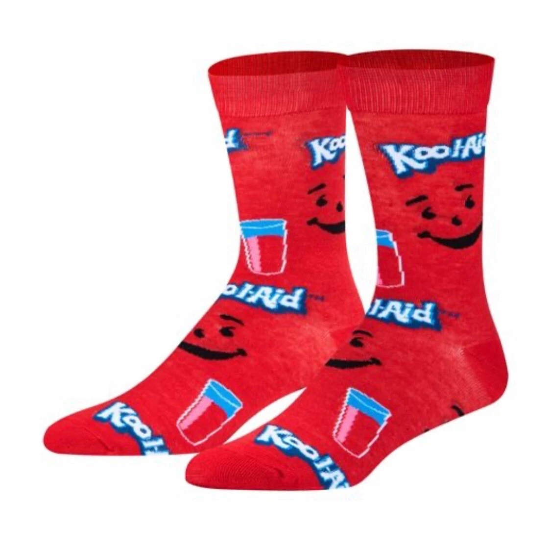 Kool-Aid Adult Men's Novelty Crew Socks Red Size 6-12