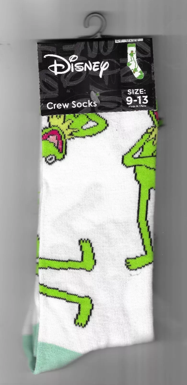 Kermit The Frog Adult Unisex Novelty Crew Socks Size 6-13
