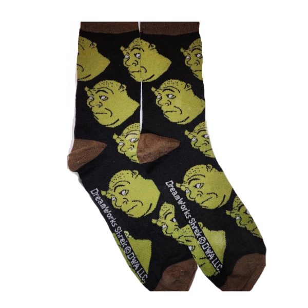 DreamWorks Shrek Adult Mens Novelty Crew Cut Socks Size 8-12