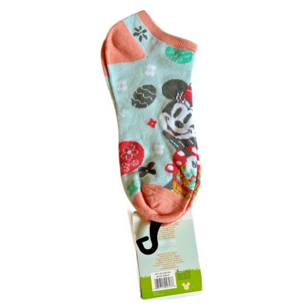 Disney Easter Minnie Mouse Adult Novelty No-Show Socks Womens Size 9-11