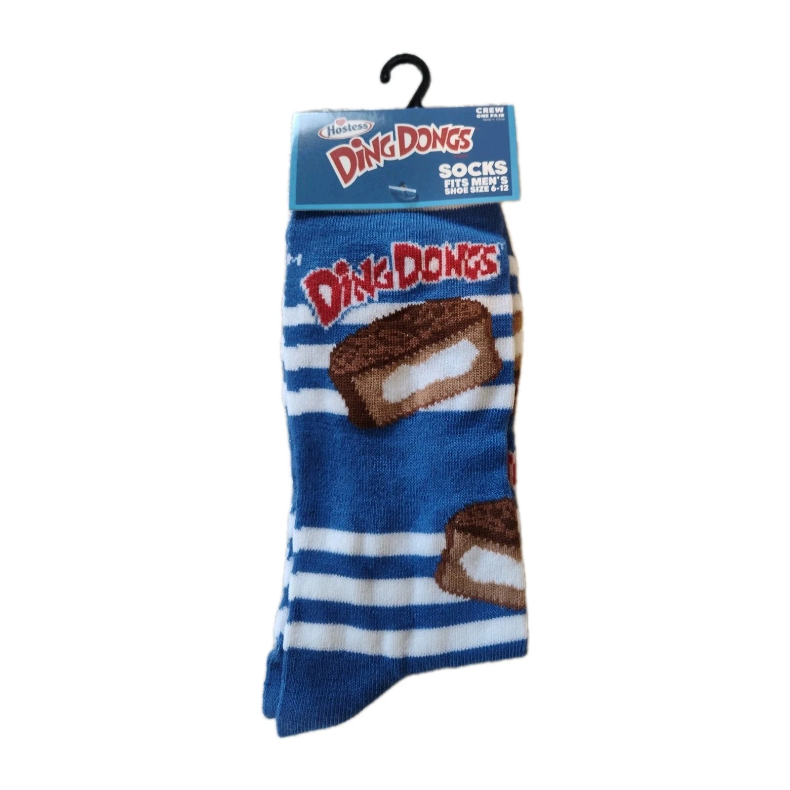 Hostess Ding Dongs Men's Novelty Crew Socks Size 6-12
