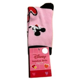 Disney Valentine's Day Mickey & Minnie Adult Novelty Crew Socks Womens Size 9-11
