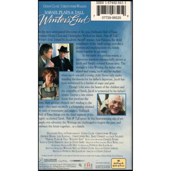 Sarah, Plain and Tall: Winter's End (VHS Tape)
