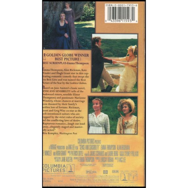 Sense and Sensibility (VHS Tape)