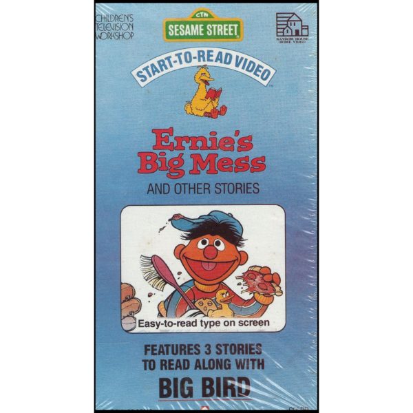 Sesame Street Start-To-Read Video: Ernie's Big Mess & Other Stories (VHS Tape)