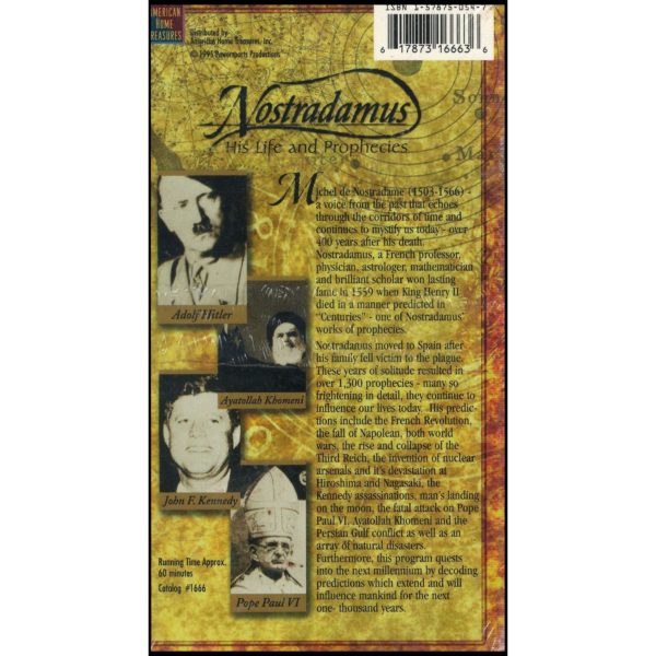 Nostradamus - His Life and Prophecies (VHS Tape)