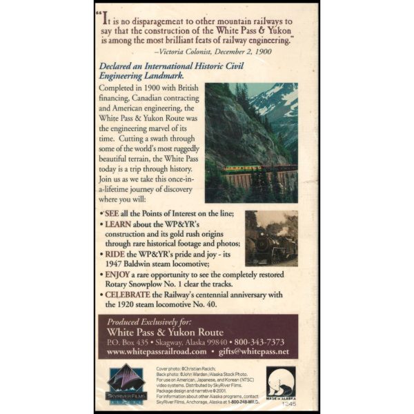 White Pass and Yukon Route: The Railway Built of Gold (VHS Tape)