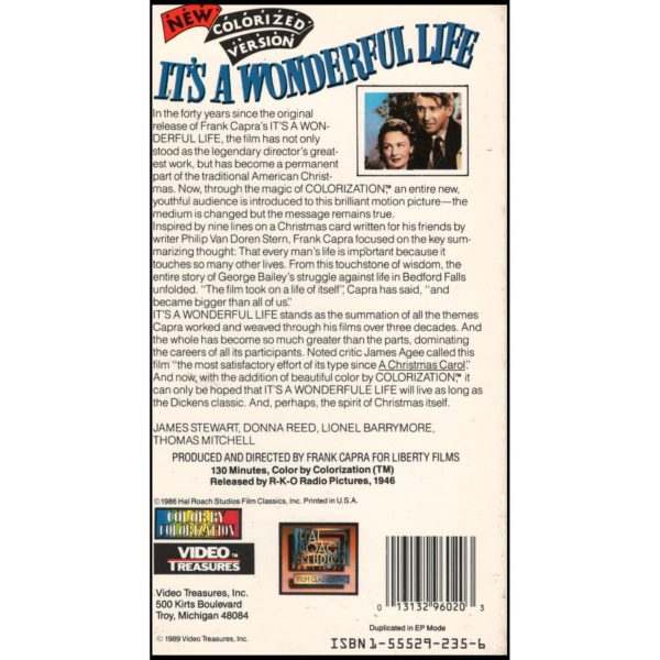It's a Wonderful Life (In Color) (Hal Roach Film Classics) (VHS Tape)