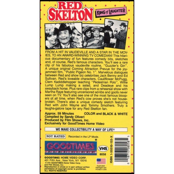 Red Skelton: King of Laughter (VHS Tape)