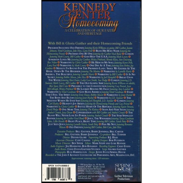 Gaither Gospel Series - Kennedy Center Homecoming: A Celebration of Our Faith and Heritage (VHS Tape)