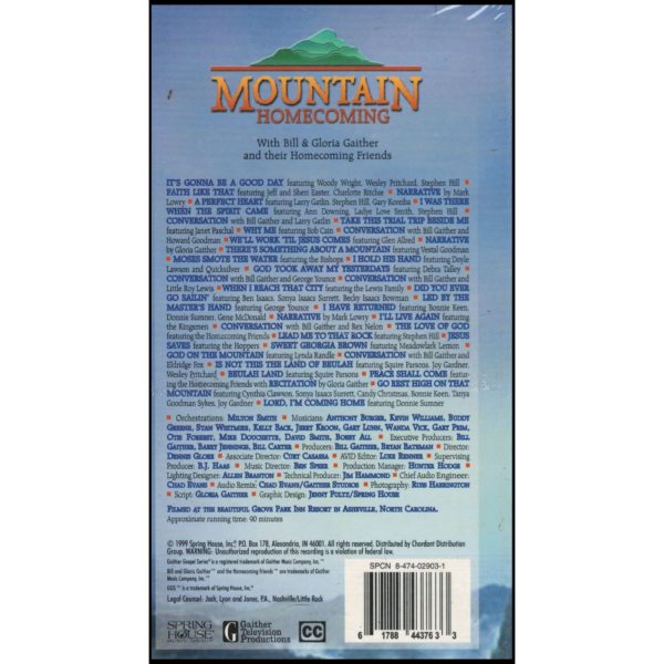 Mountain Homecoming with Bill & Gloria Gaither and their Homecoming Friends (VHS Tape)