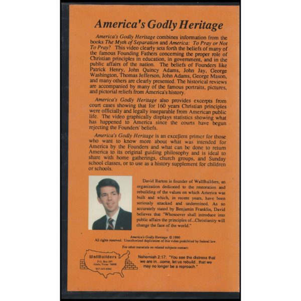 America's Godly Heritage (VHS Tape)