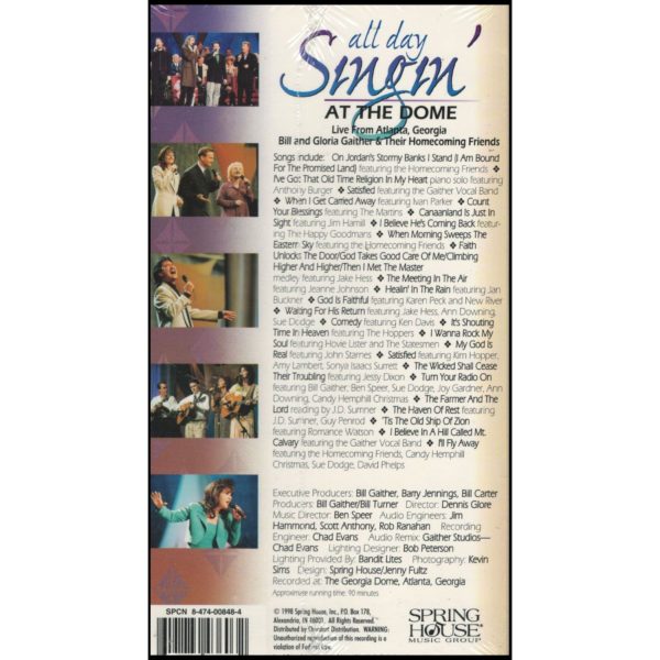 All Day Singin At the Dome (VHS Tape)