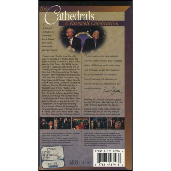 The Cathedrals: A Farewell Celebration (VHS Tape)
