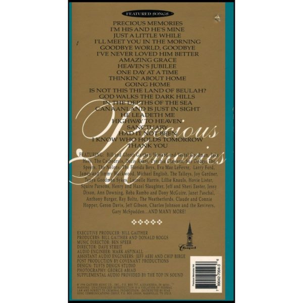 Bill & Gloria Gaither Present Precious Memories with Their Homecoming Friends (VHS Tape)