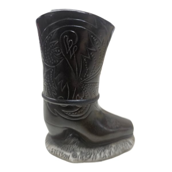 Vintage Stetson Cowboy Boot Ceramic Tealight Candle Holder 5 Inch