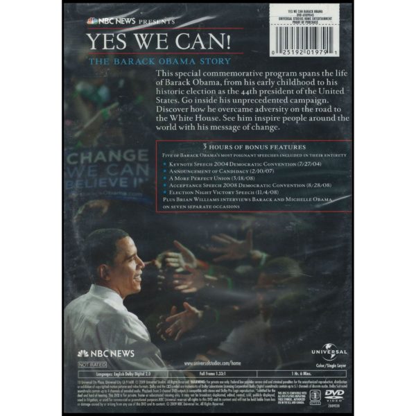NBC News Presents Yes We Can! The Barack Obama Story (DVD)