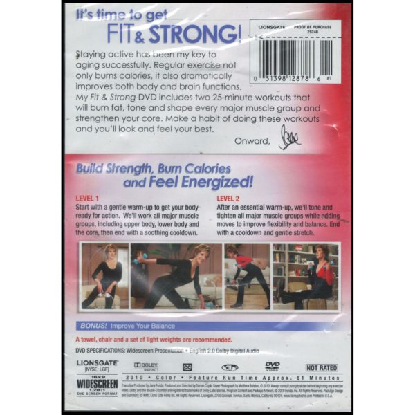 Jane Fonda Fit and Strong Prime Time 2 Low Impact Routines (DVD)