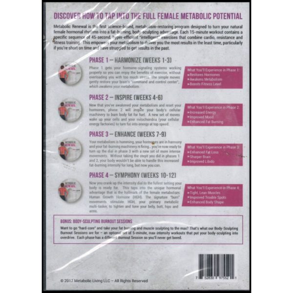 Metabolic Renewal: 4 Phase Workout Videos plus Body-Sculpting Burnouts (DVD)