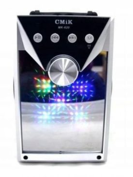 CMIK Bluetooth Portable Speaker MK-620 MP3 FM Radio Aux SD LED (Silver)