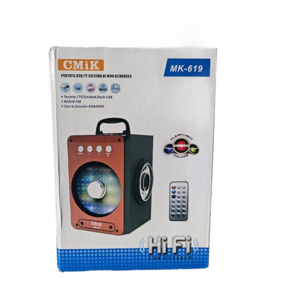CMIK Bluetooth Portable Speaker MK-619 MP3 FM Radio Aux SD LED (Red)