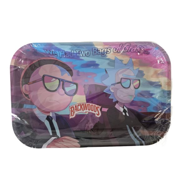 Rick And Morty Rolling Tray - Backwoods We Had Two Bags of Grass - 11 x 7 Inch
