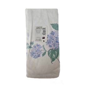 Vintage Hallmark Hydrangea Floral Paper w/ Plastic Layer Table Cover 54 x 102 Inches