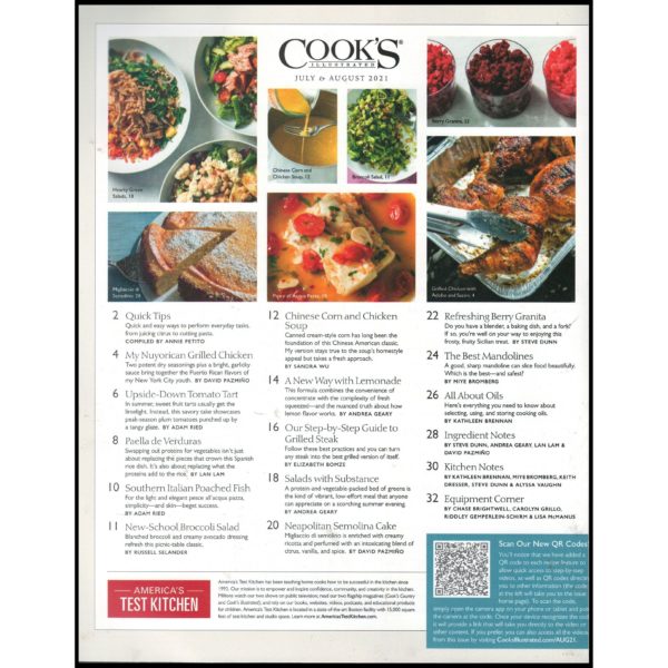 Cook's Illustrated: July & August 2021 - Number 171 (Back Issue) (Paperback)