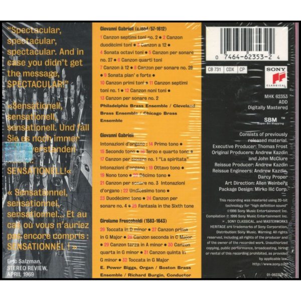 The Antiphonal Music of Gabriel (Music CD)