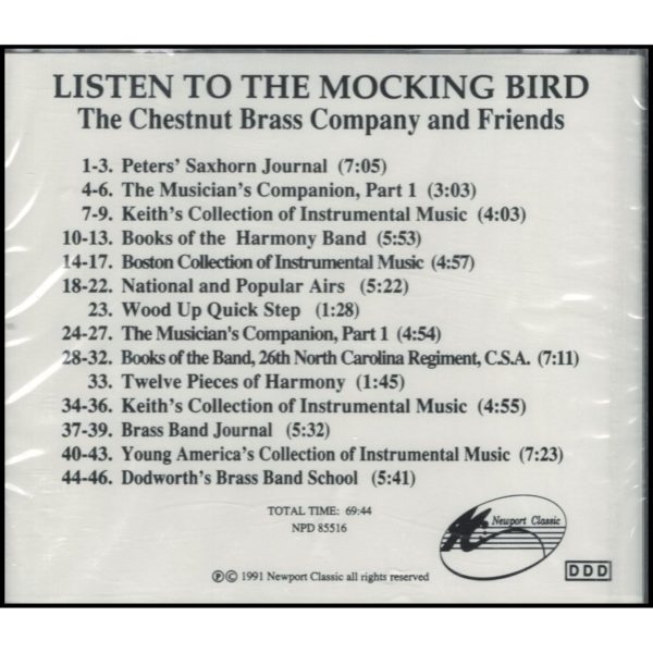 Listen to The Mocking Bird (Music CD)