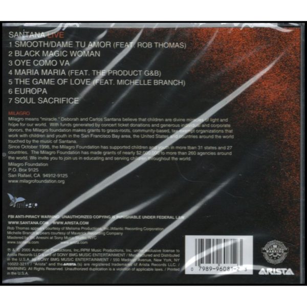 Santana Live (Music CD)