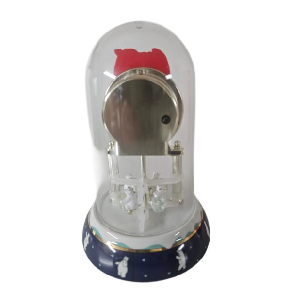 2001 Coca-Cola Anniversary Clock Dome Polar Bear Porcelain Base & Dial CCM47