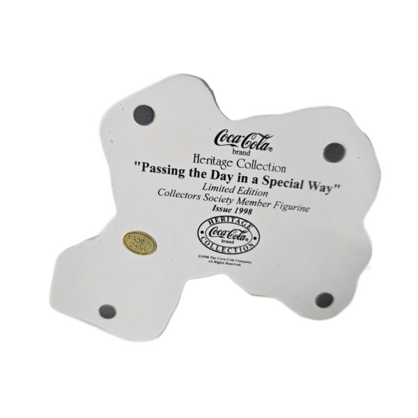 1998 Coca Cola Polar Bear Cubs Figurine "Passing the Day in a Special Way"