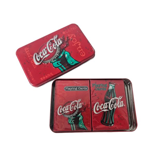 Coca-Cola Bottle Playing Cards 2 Decks In Tin
