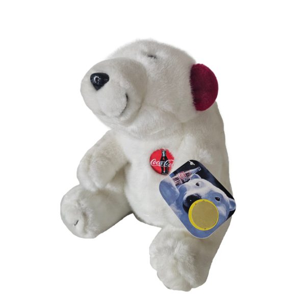 1996 Collectible Coca-Cola Polar Bear Plush - Polar Bear In Ear Muffs 10"