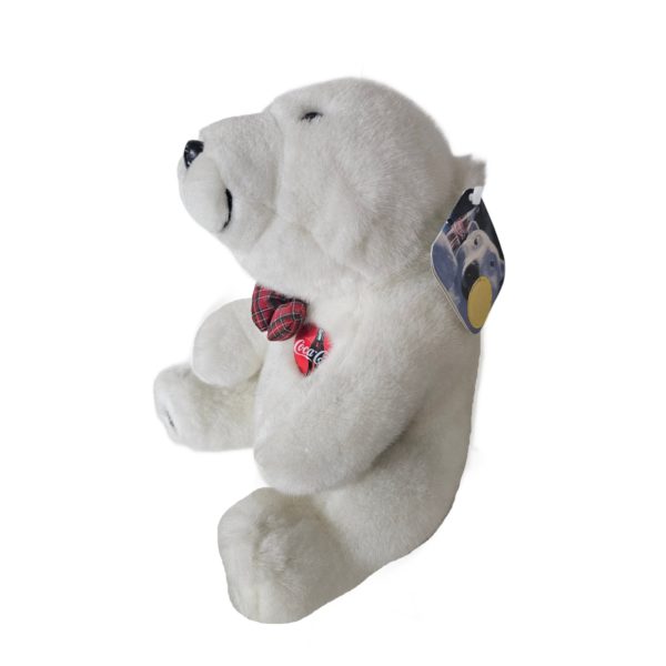 1996 Collectible Coca-Cola Polar Bear Plush - Polar Bear In Bowtie 10"