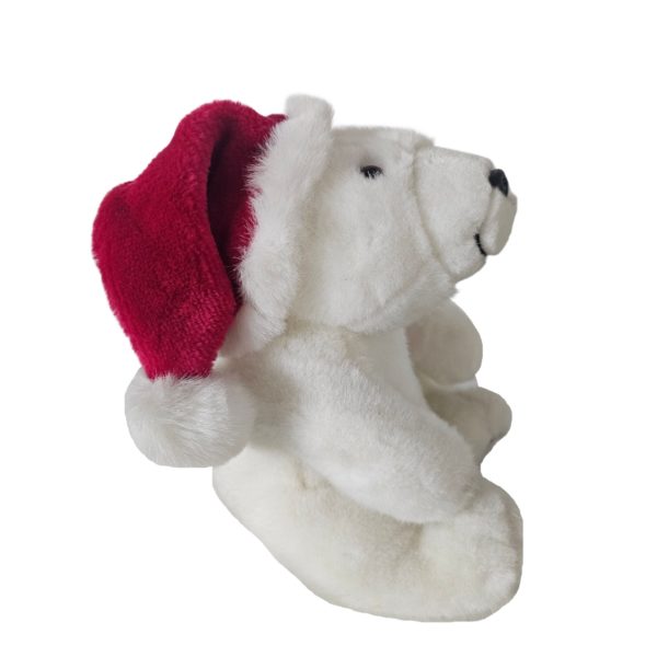 1996 Collectible Coca-Cola Polar Bear Plush - Polar Bear In Santa Hat 10"