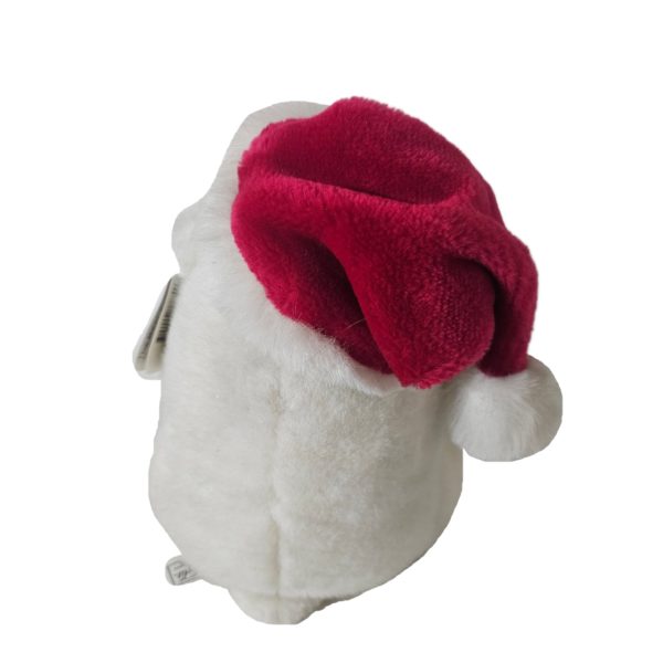 1996 Collectible Coca-Cola Polar Bear Plush - Polar Bear In Santa Hat 10"